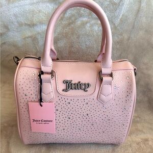 Juicy Couture Pink Crystal-Studded Satchel